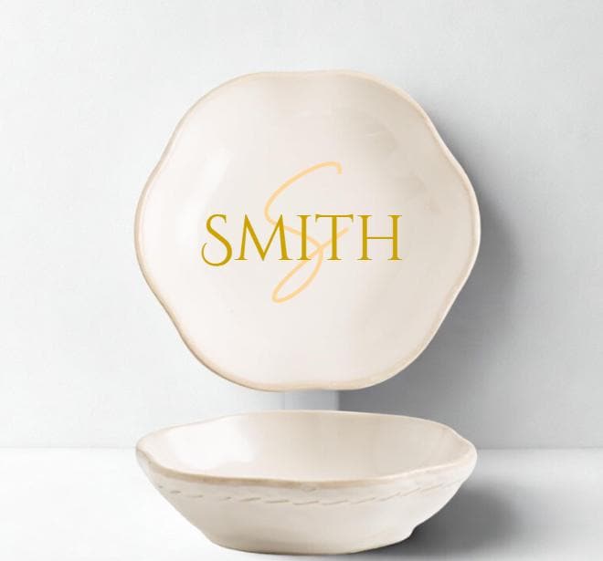Personalized Ceramic Ring Dish – Wedding, Engagement Keepsake